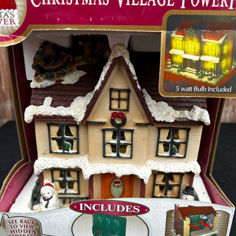 Christmas Village Tower House Decor